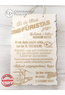 Medinė lentelė "Tu esi tikras Fūristas"